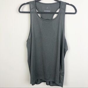 ADIDAS | Energy Running Semi Sheer Gray Active Tank Top Women’s Size Large
